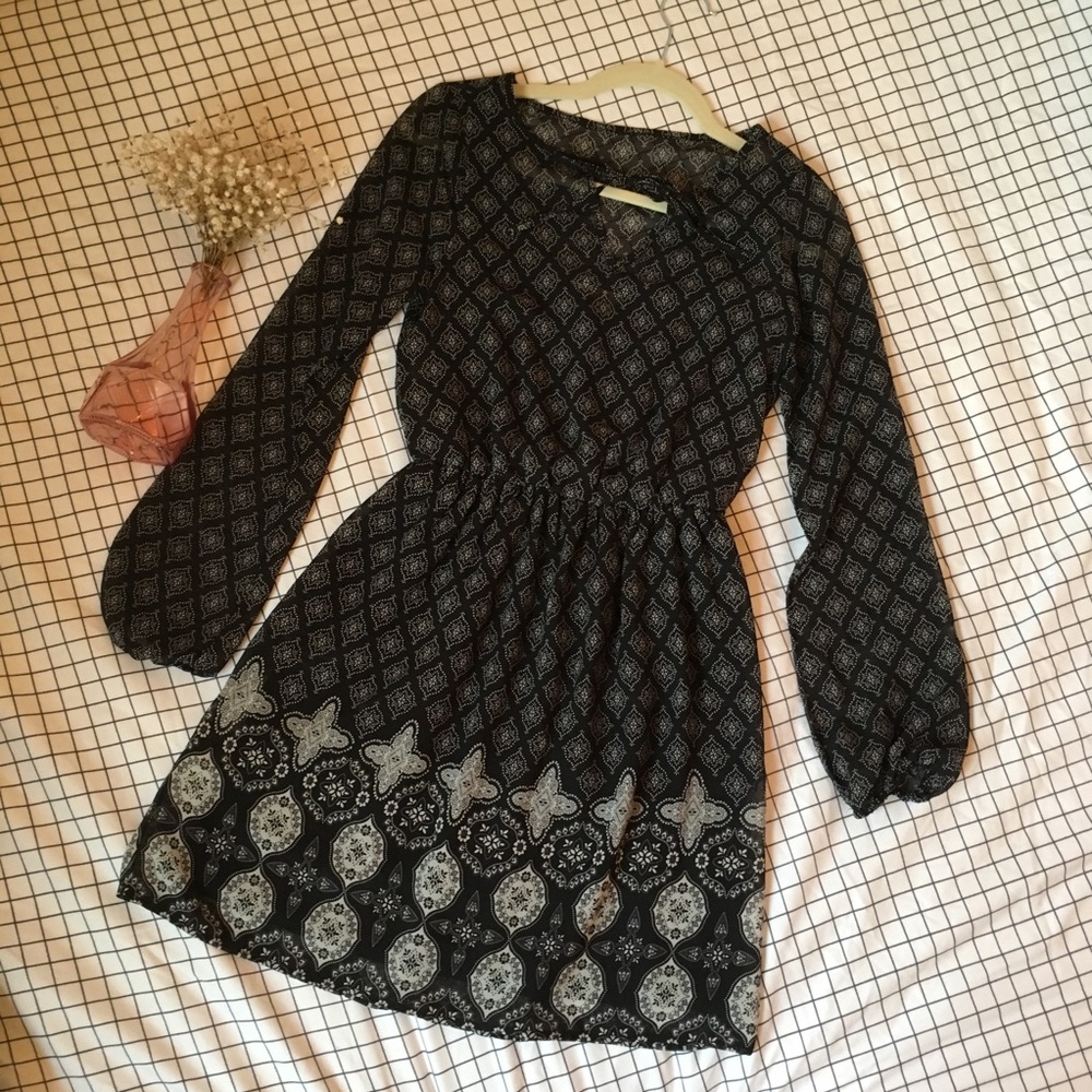 Mudd Chiffon Black Summer Dress